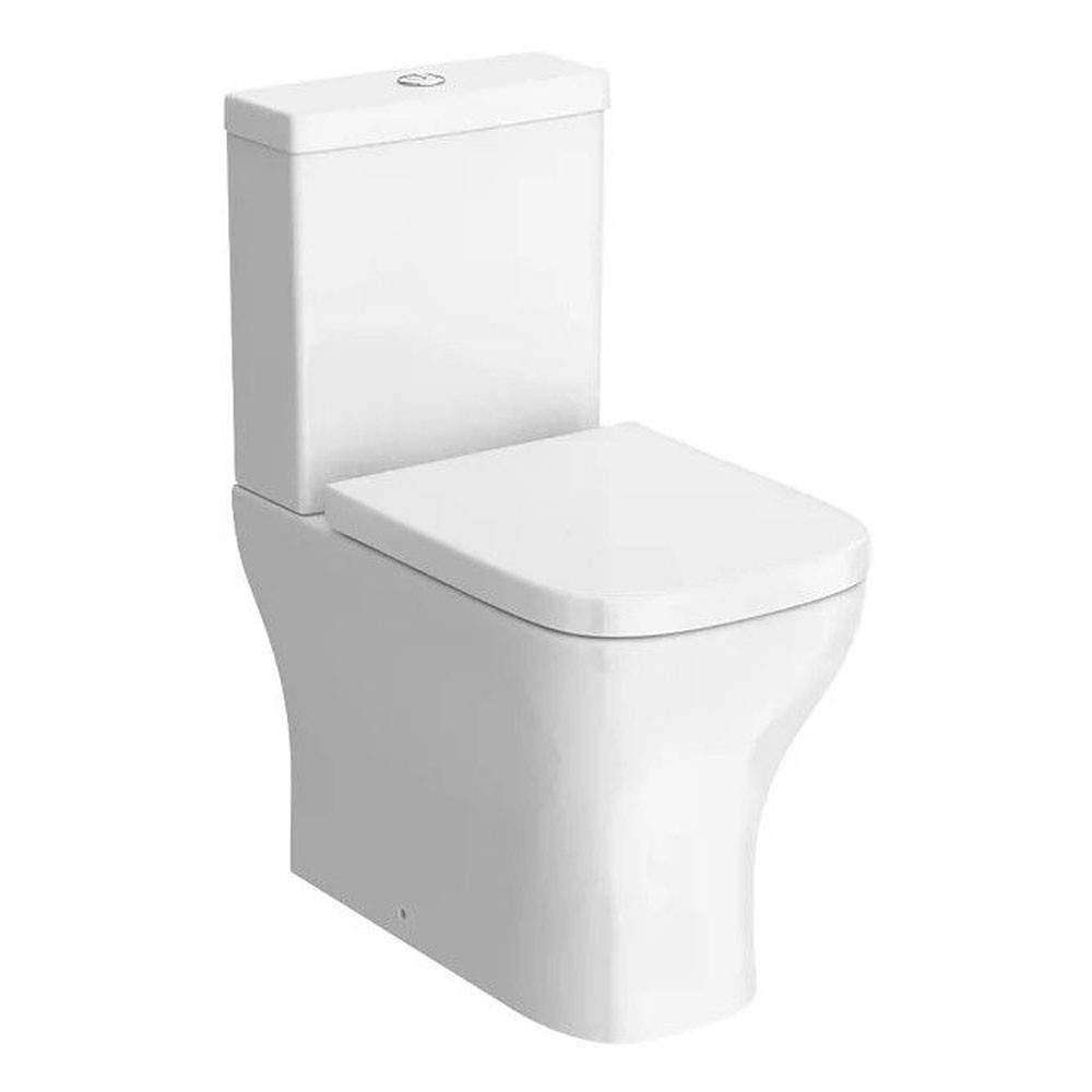 Scudo White Porto Closed Back Pan And Seat Ceramic