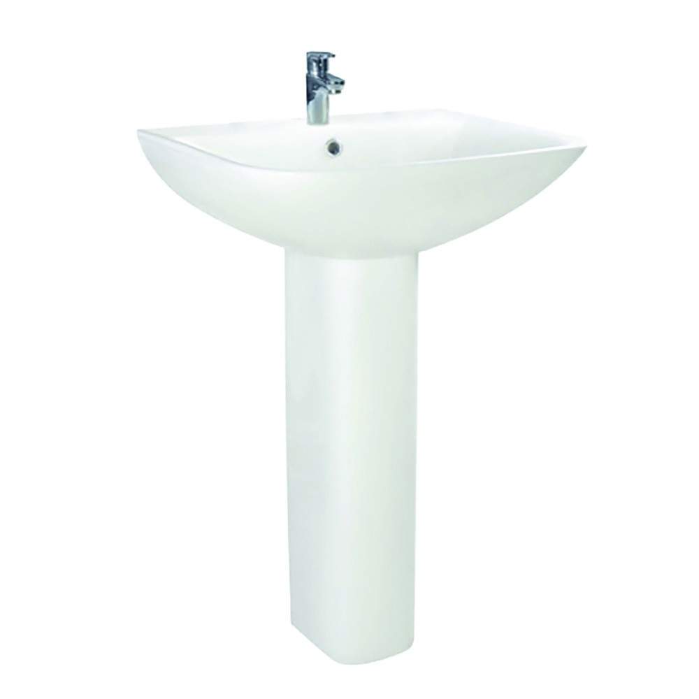 Scudo White Porto Full Pedestal (Only) Ceramic
