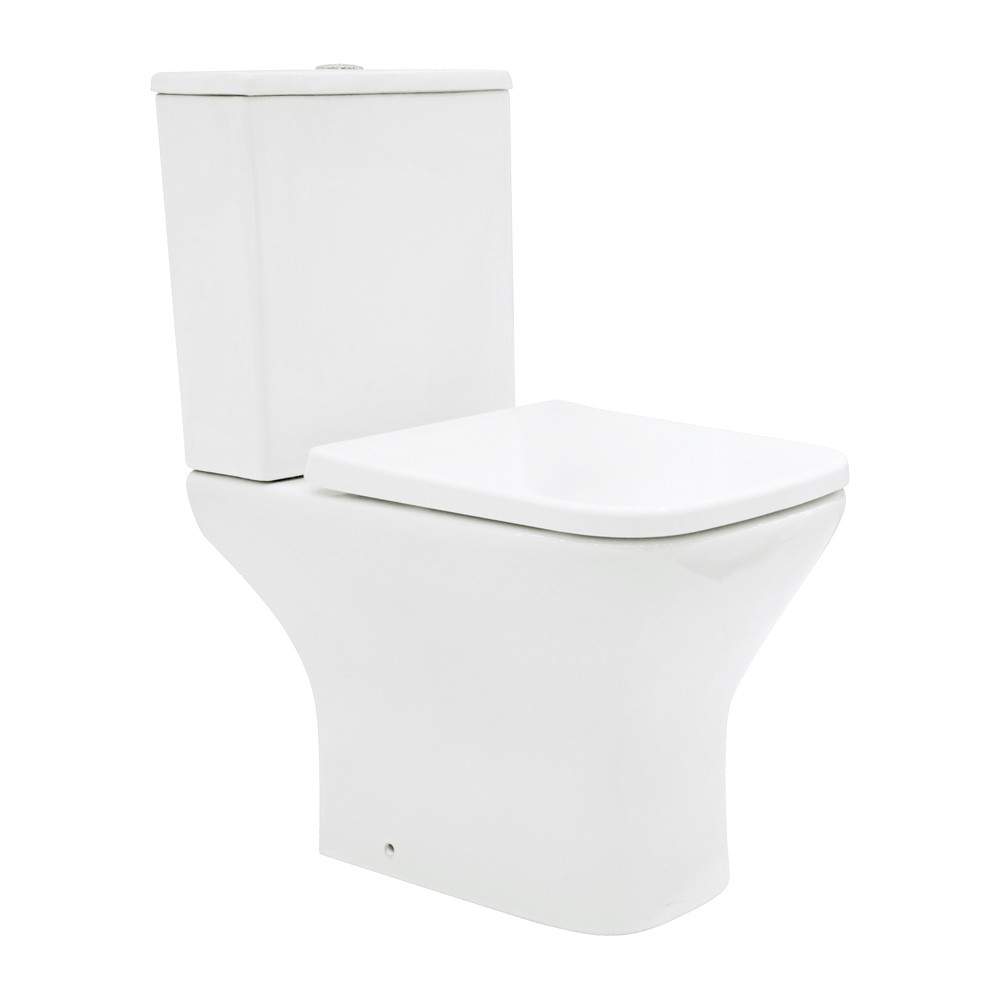 Scudo White Porto Open Back Pan And Seat Ceramic