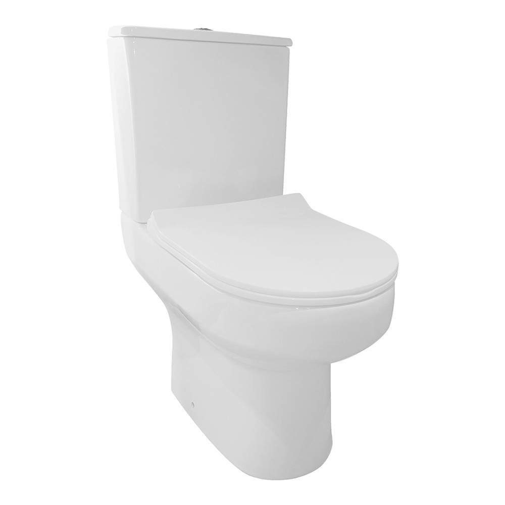 Scudo White Spa Rimless Open Back Wc Pan & Soft Close Seat Ceramic
