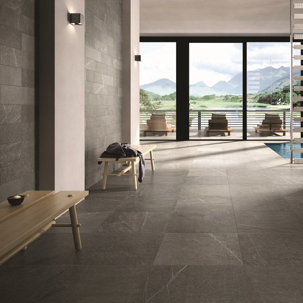 Shine Stone Grey Matte Porcelain Wall & Floor Tile 50mm x 600mm