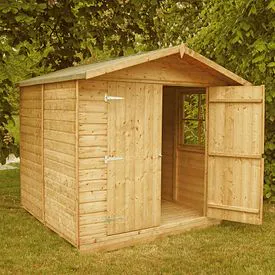 Shire Alderney Shiplap Apex Shed - 7ft x 7ft (2250mm x 1980mm)