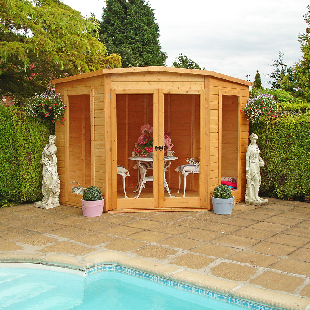 Shire Barclay Shiplap Corner Summerhouse - 7ft x 7ft (2050mm x 2050mm)