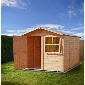 Shire Barraca Shiplap Apex Shed - 7ft x 10ft (2050mm x 2970mm)