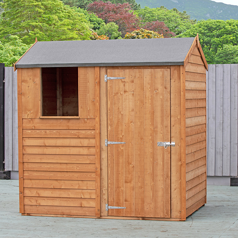 Shire Begonia Overlap Reverse Apex Shed - 6ft x 4ft (1830mm x 1200mm)