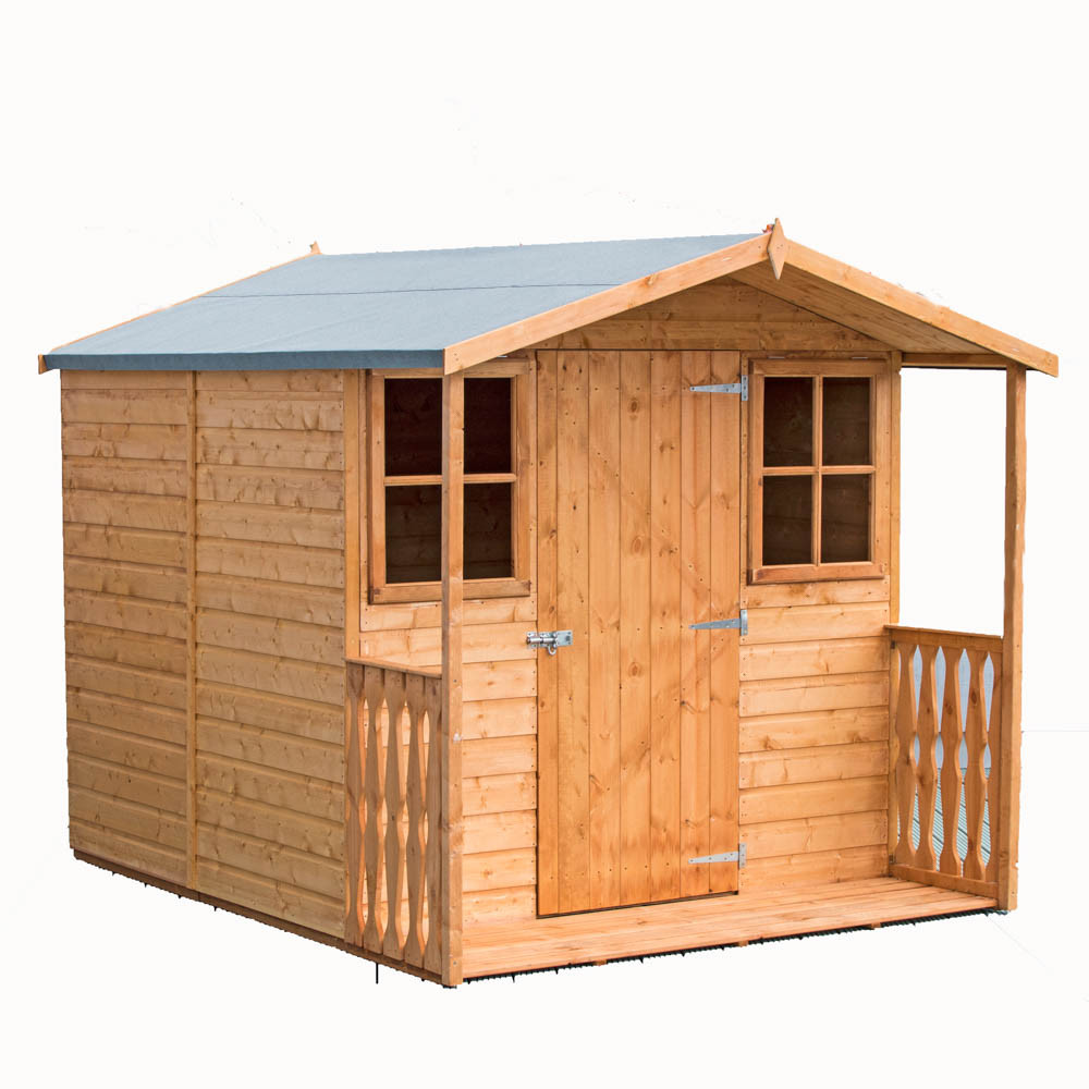 Shire Casita Shiplap Shed Summerhouse Plus Veranda - 7ft x