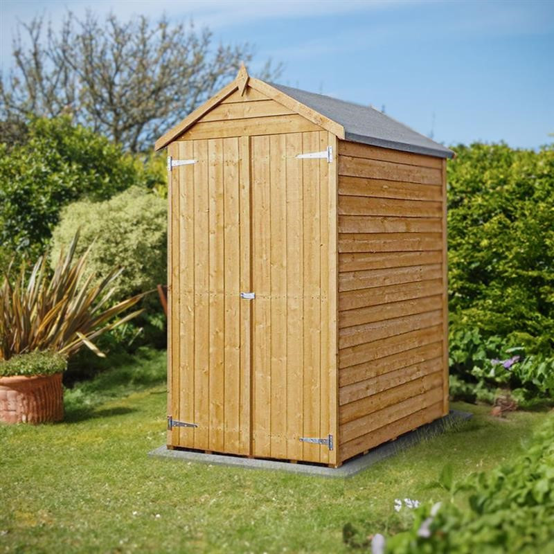 Shire Pressure Treated Overlap Apex Shed - 4ft x 3ft (1200mm x 910mm)