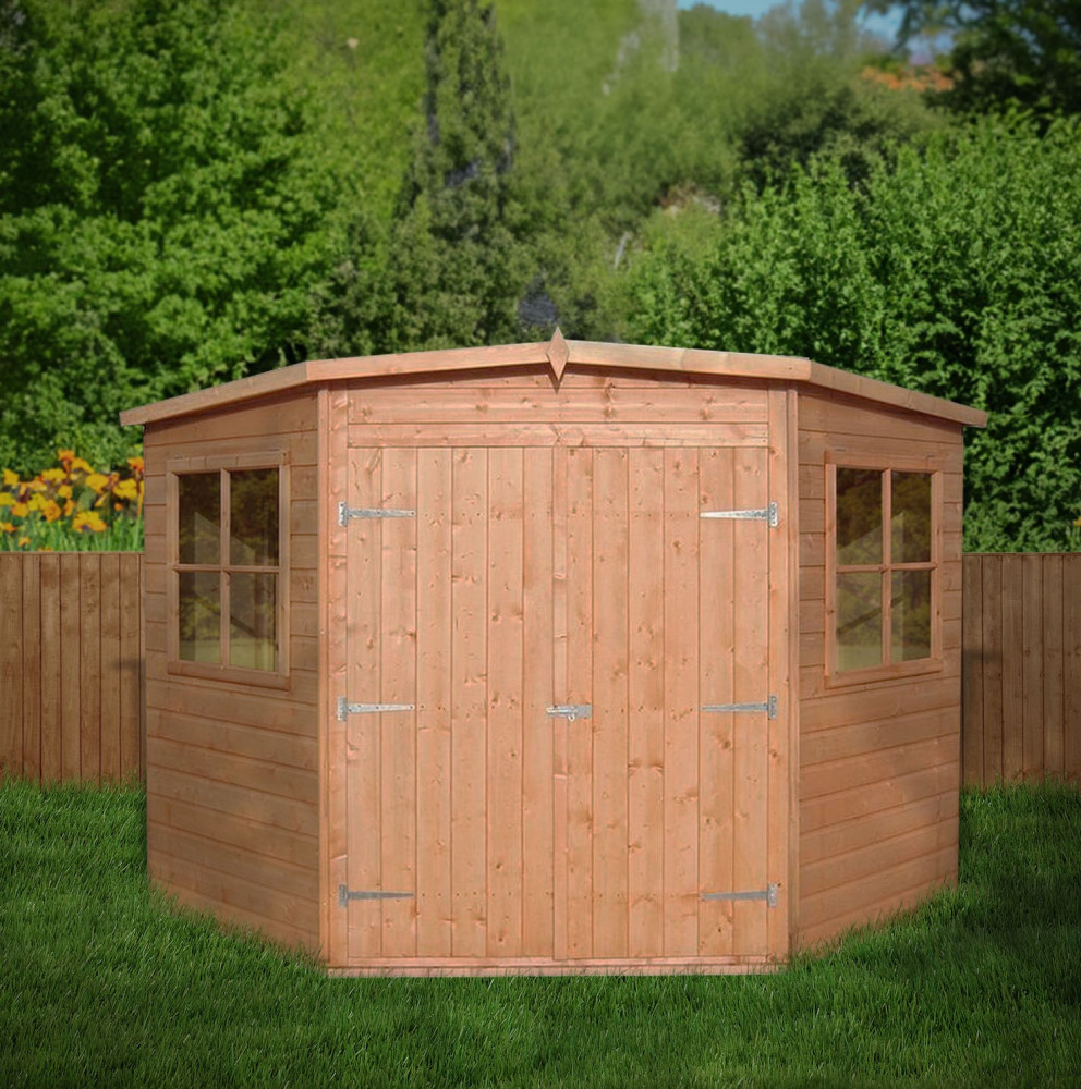 Shire Shiplap Corner Shed - 8ft x 8ft (2250mm x 2250mm)