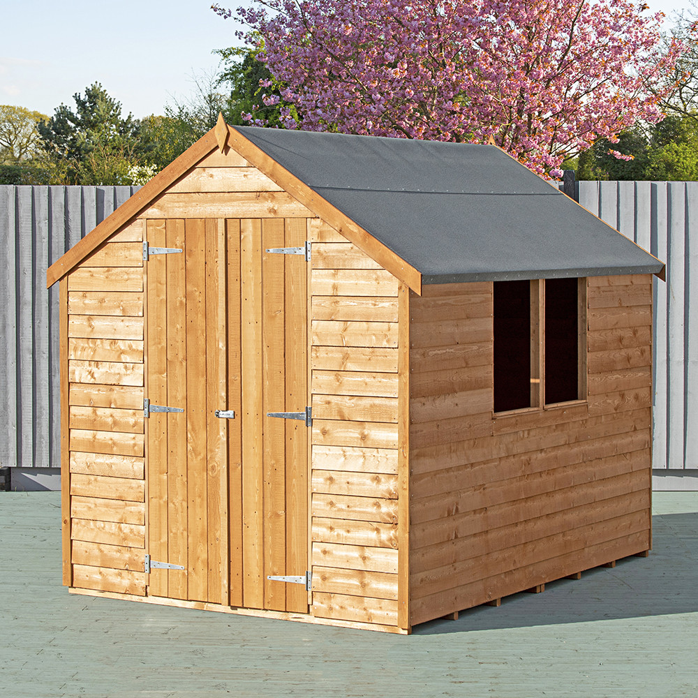 Shire Super Value Window Double Door Overlap Apex Shed - 6ft x 8ft (1830mm x 2390mm)