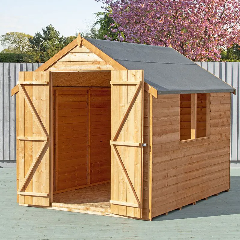 Shire Super Value Window Double Door Overlap Apex Shed 6ft X 8ft shire-super-value-window-double-door-overlap-apex-shed-6ft-x-8ft