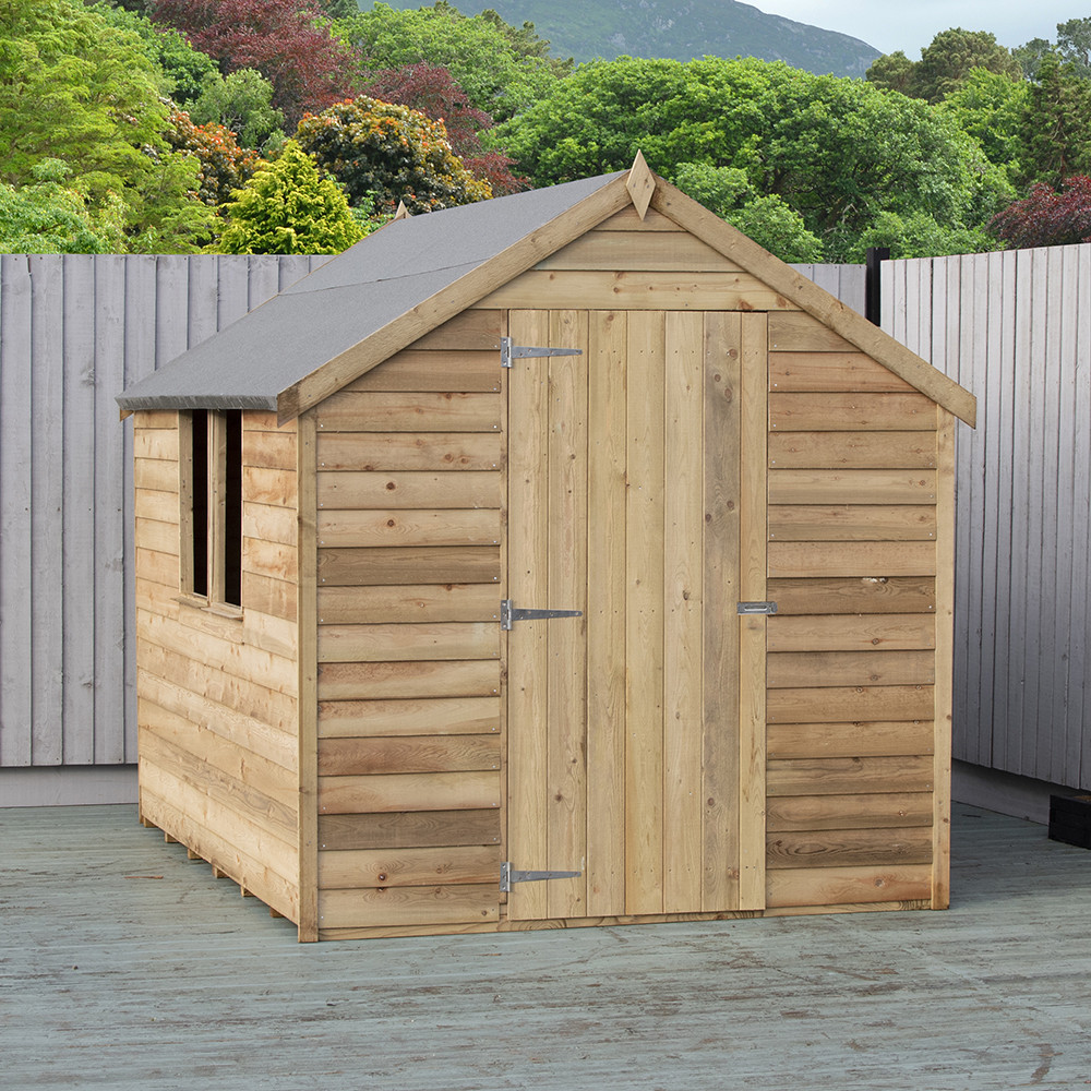 Shire Super Value Window Pressure Treated Overlap Apex Shed - 6ft x 8ft (1830mm x 2390mm)