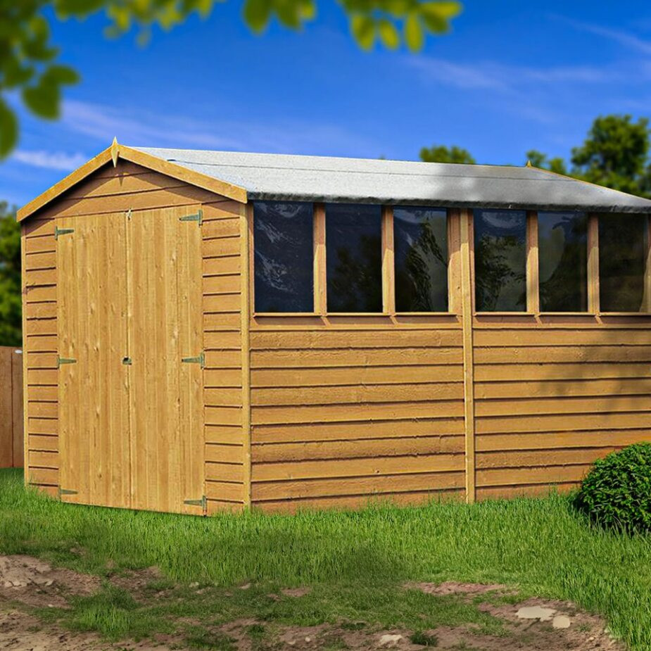 Shire Window Overlap Apex Shed - 8ft x 10ft (2390mm x 2990mm)