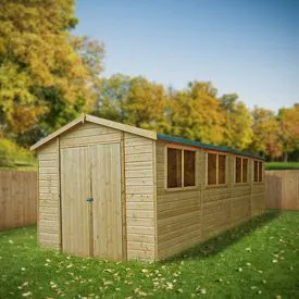 Shire Workspace Workshop Shiplap Apex Shed - 20ft x 10ft (5960mm x 2990mm)