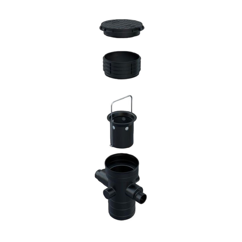 Silt Guard 300mm Silt Trap for 110mm and 160mm Pipework with Filter Basket and Access Cover Secondary 3