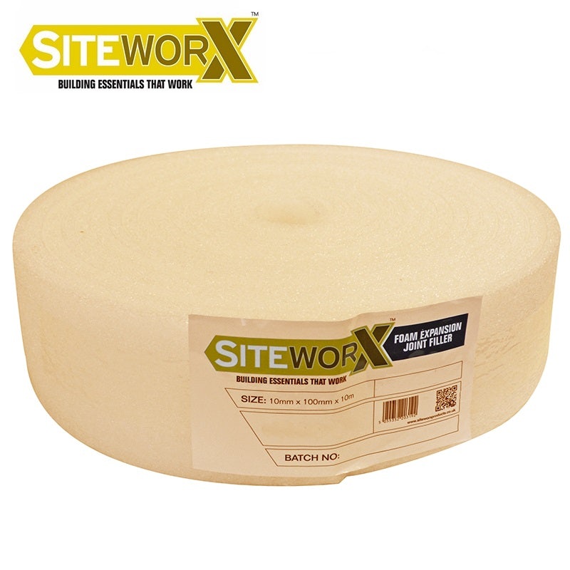 SITEWORX Foam Expansion Joint Filler Cream 10mm x 150mm x 10m