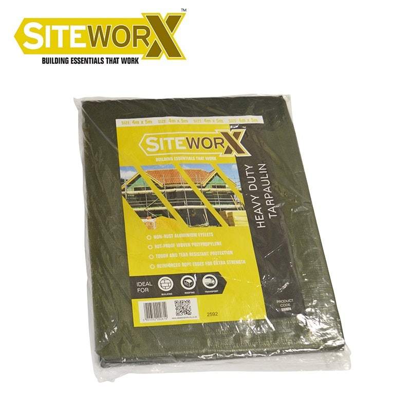Siteworx Heavy Duty Tarpaulin - 4M X 5M