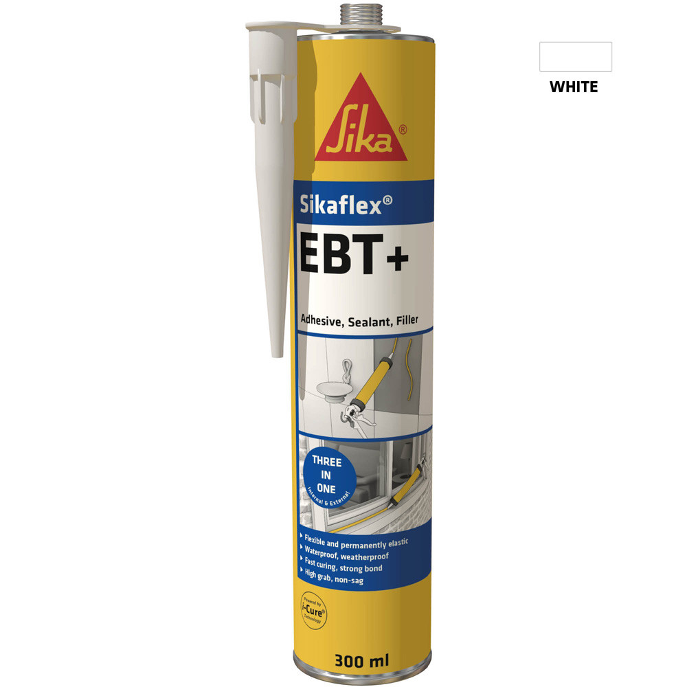 Sikaflex EBT Adhesive Silicone Sealant & Filler - White (300ml)