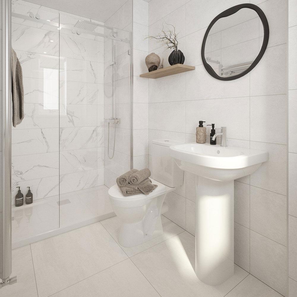 skyline miami chalk satin glazed ceramic wall tile single tile