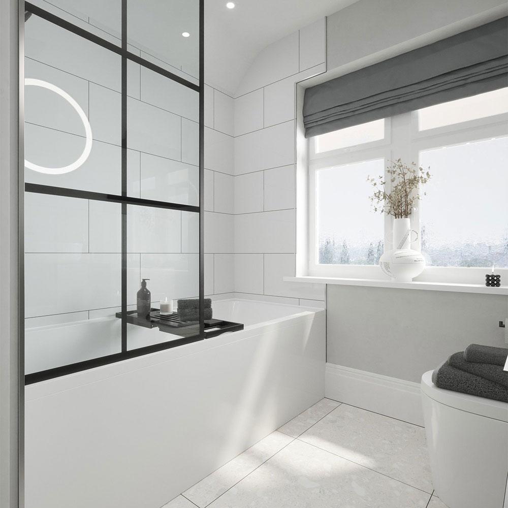skyline toronto white gloss glazed ceramic wall tile single tile