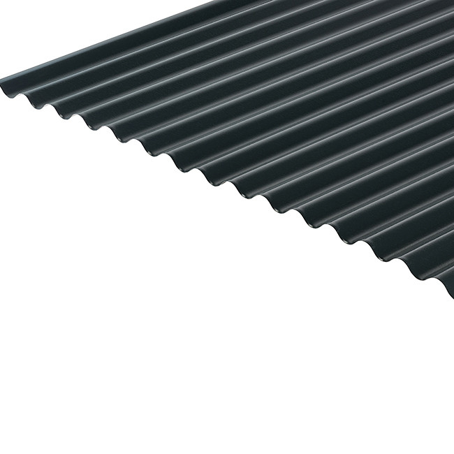 Metal Corrugated Roof Sheet (13/3 Profile) 0.7mm PVC Plastisol Coated - Slate Blue BS18B29