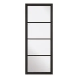 LPD Soho Black Primed Glass Internal Door