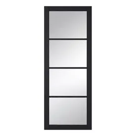 LPD Soho Black Primed Clear Glass Internal Door