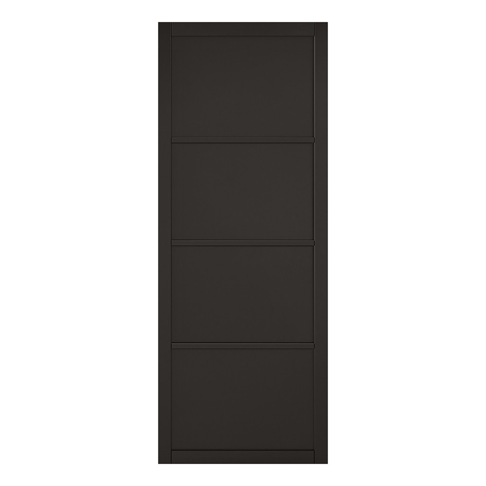 LPD Soho 4 Panel Black Primed Internal Door - 2040mm x 726mm (80.3 inch ...