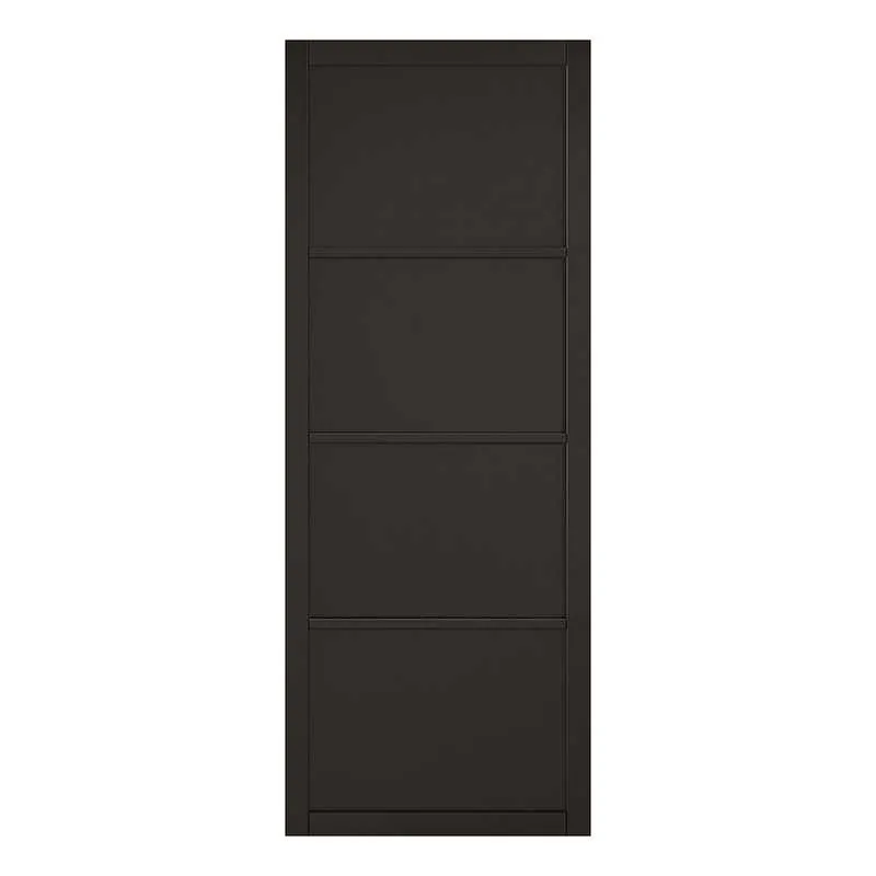 LPD Soho 4 Panel Black Primed Internal Door - 2040mm x 726mm (80.3 inch ...