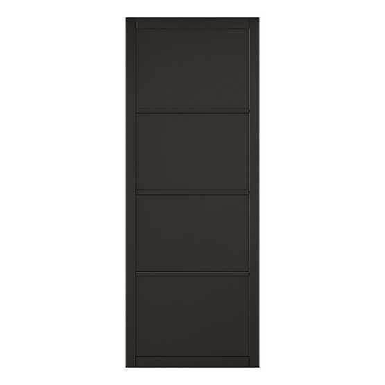 LPD Soho 4 Panel Black Primed Internal Door | Door Superstore®