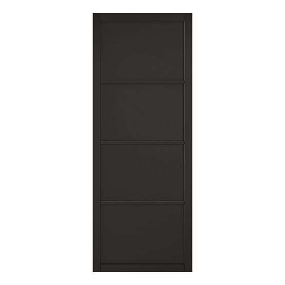 LPD Soho 4 Panel Black Primed Internal Door | Door Superstore®
