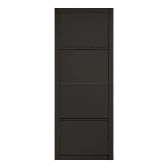 LPD Soho 4 Panel Black Primed Internal Door | Door Superstore®