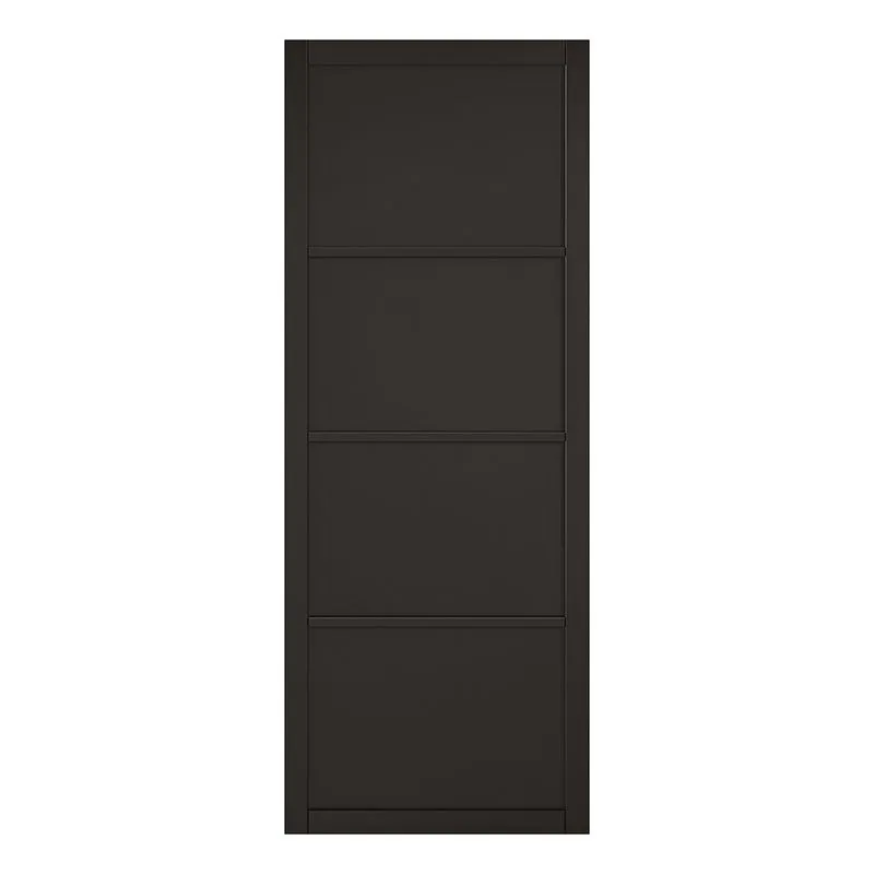 LPD Soho 4 Panel Black Primed Internal Door | Door Superstore®