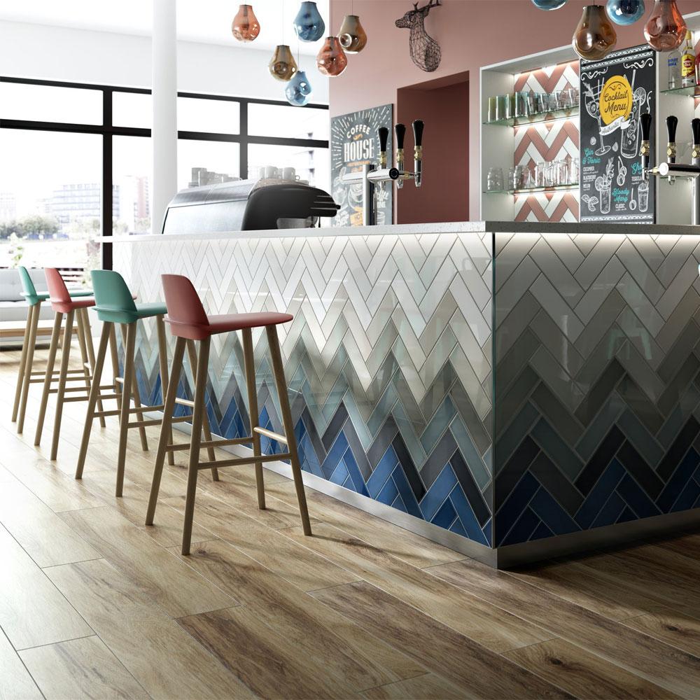 South Bank Snow Gloss Glazed Ceramic Wall Tile - 240mm x 69mm