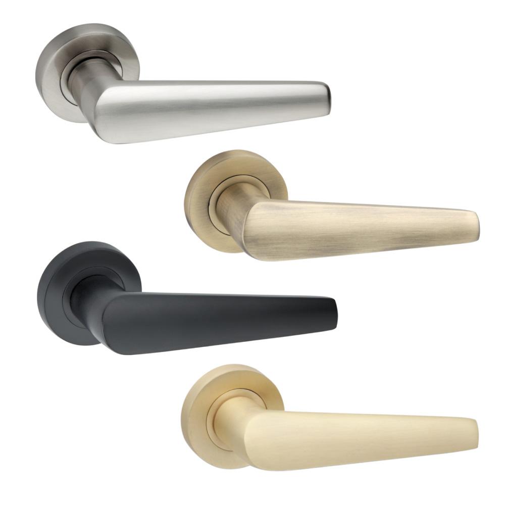 SpiraBrass Aero Lever on Round Rose Door Handle