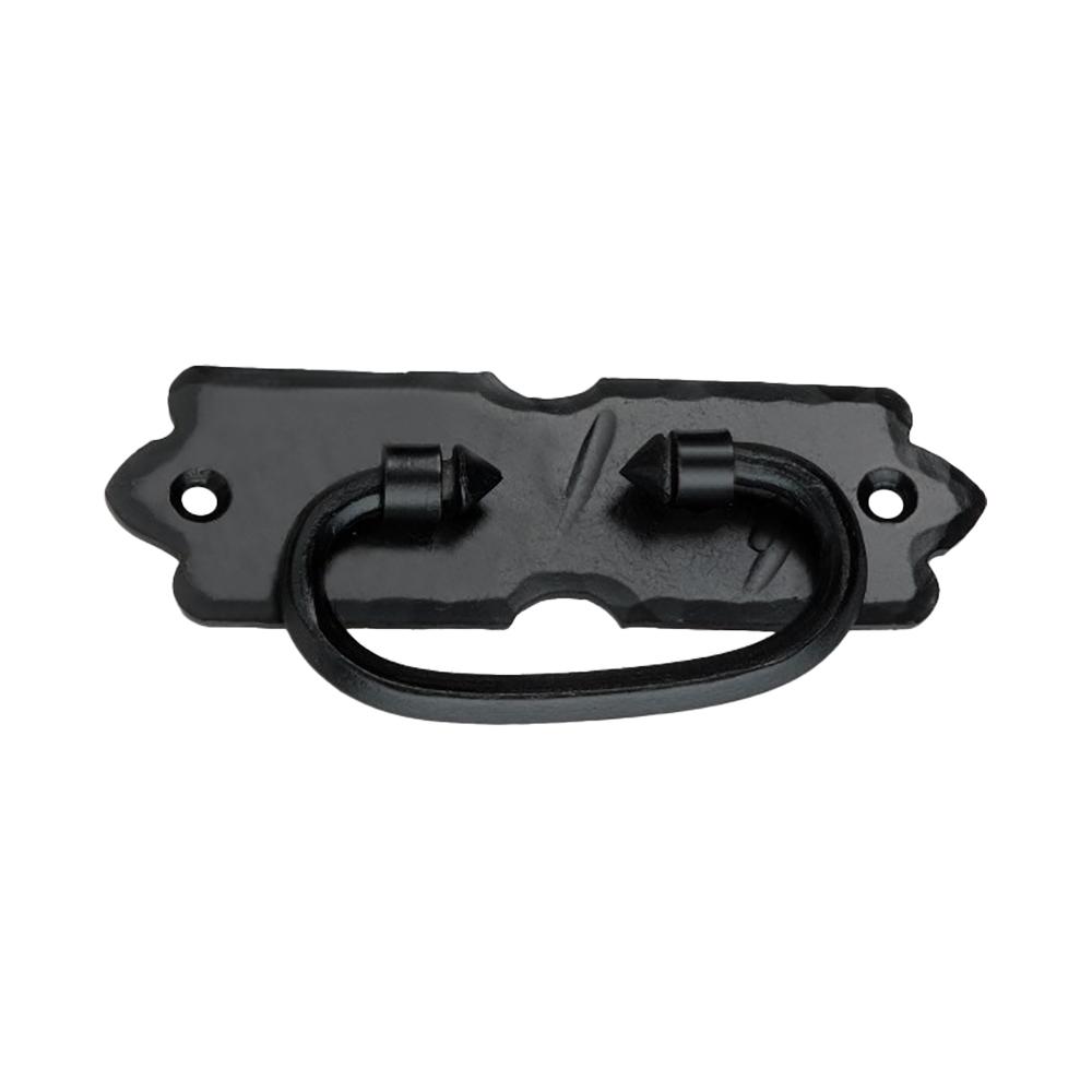 SpiraBrass Arrow Ring Drop Door Pull - Matt Black