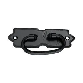 SpiraBrass Arrow Ring Drop Door Pull - Matt Black