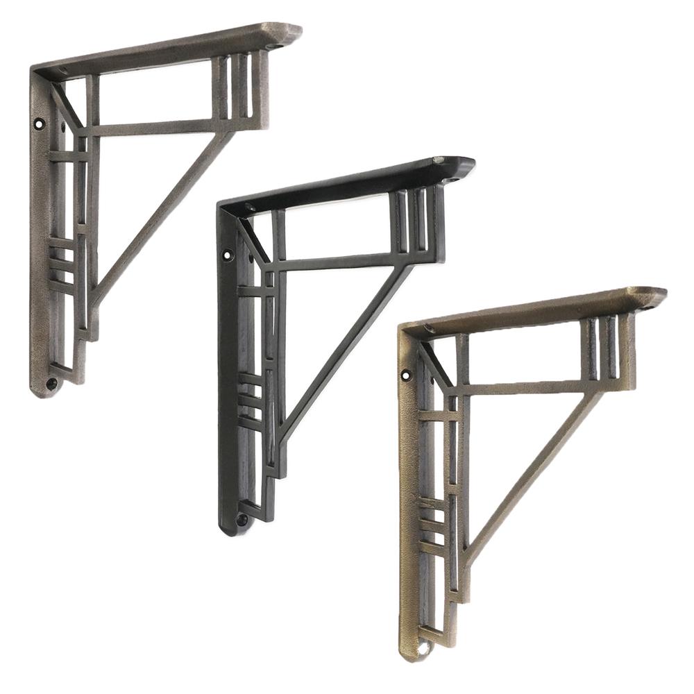 SpiraBrass Art Deco Shelf Bracket Pack of 2
