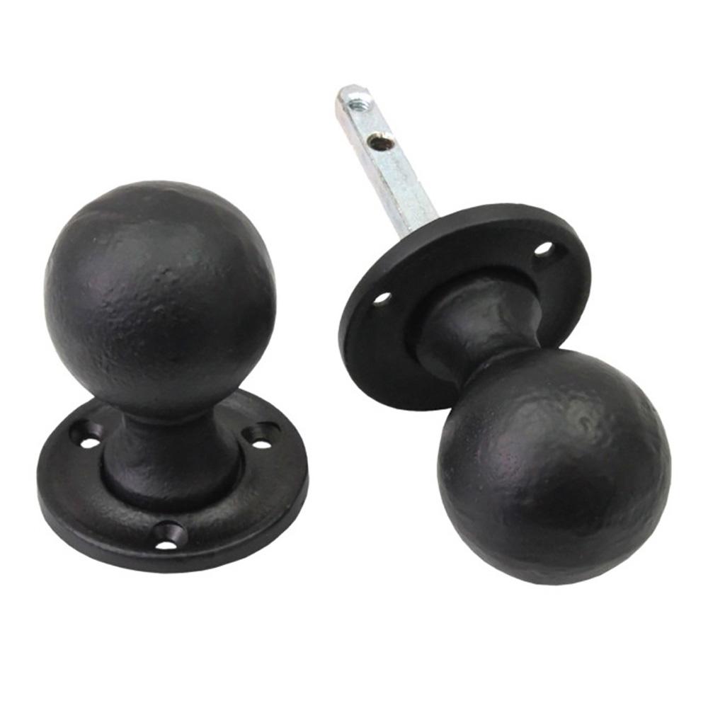 SpiraBrass Ball Mortice Door Knob - Black