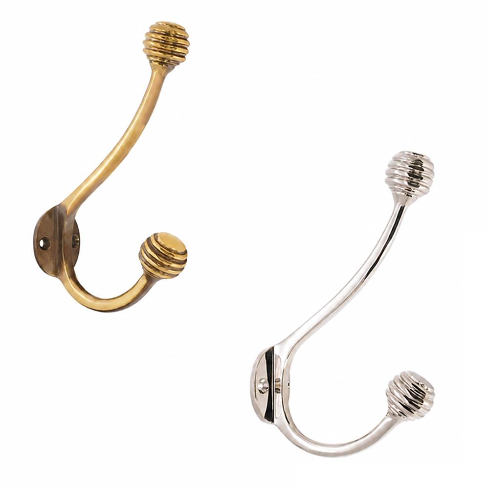 SpiraBrass Beehive Twin Coat Hook