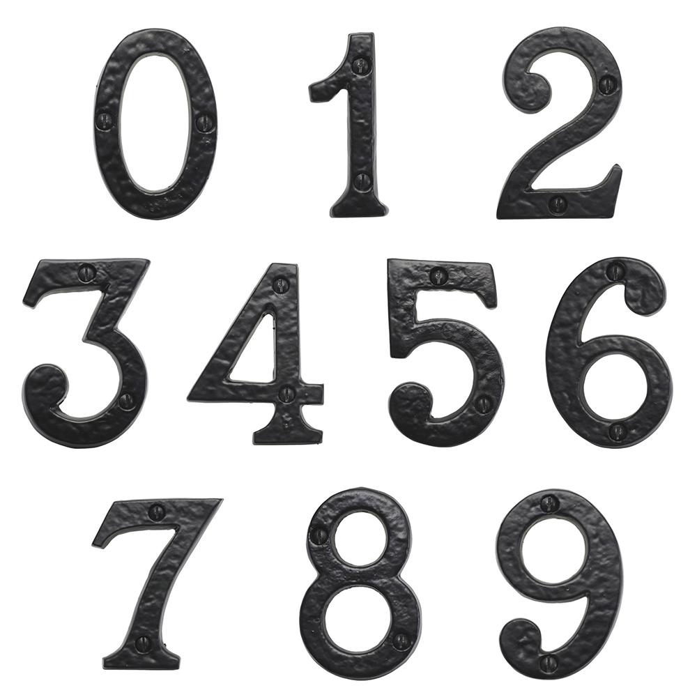 SpiraBrass Black Door Numerals