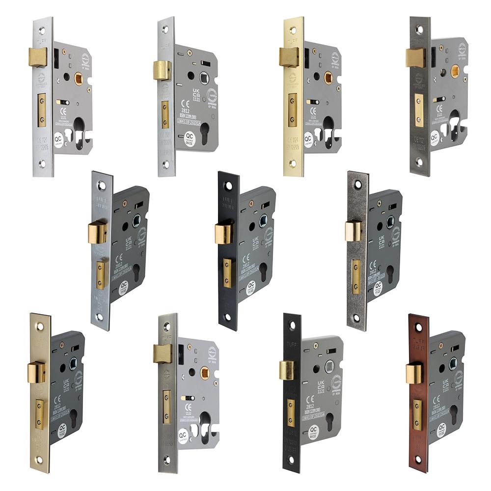 SpiraBrass CE Euro Profile Mortice Sash Lock