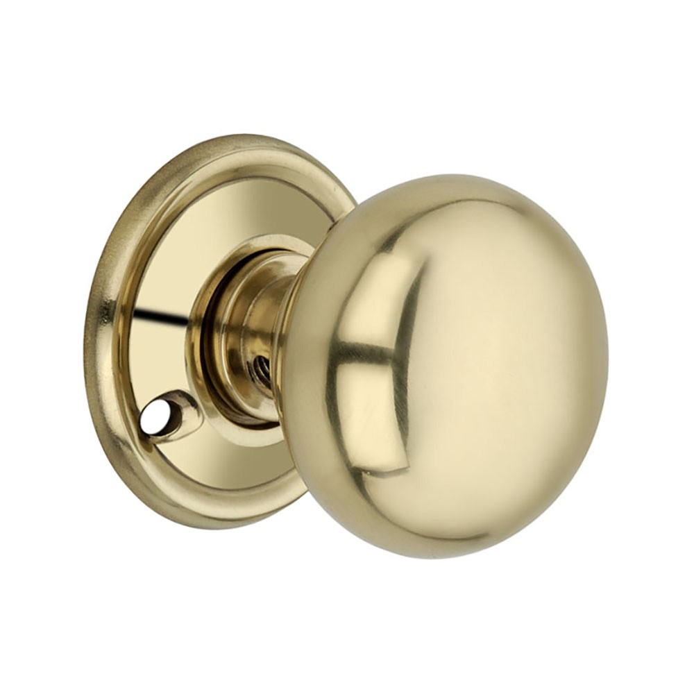 spirabrass cottage 50mm mortice door knob polished brass primary