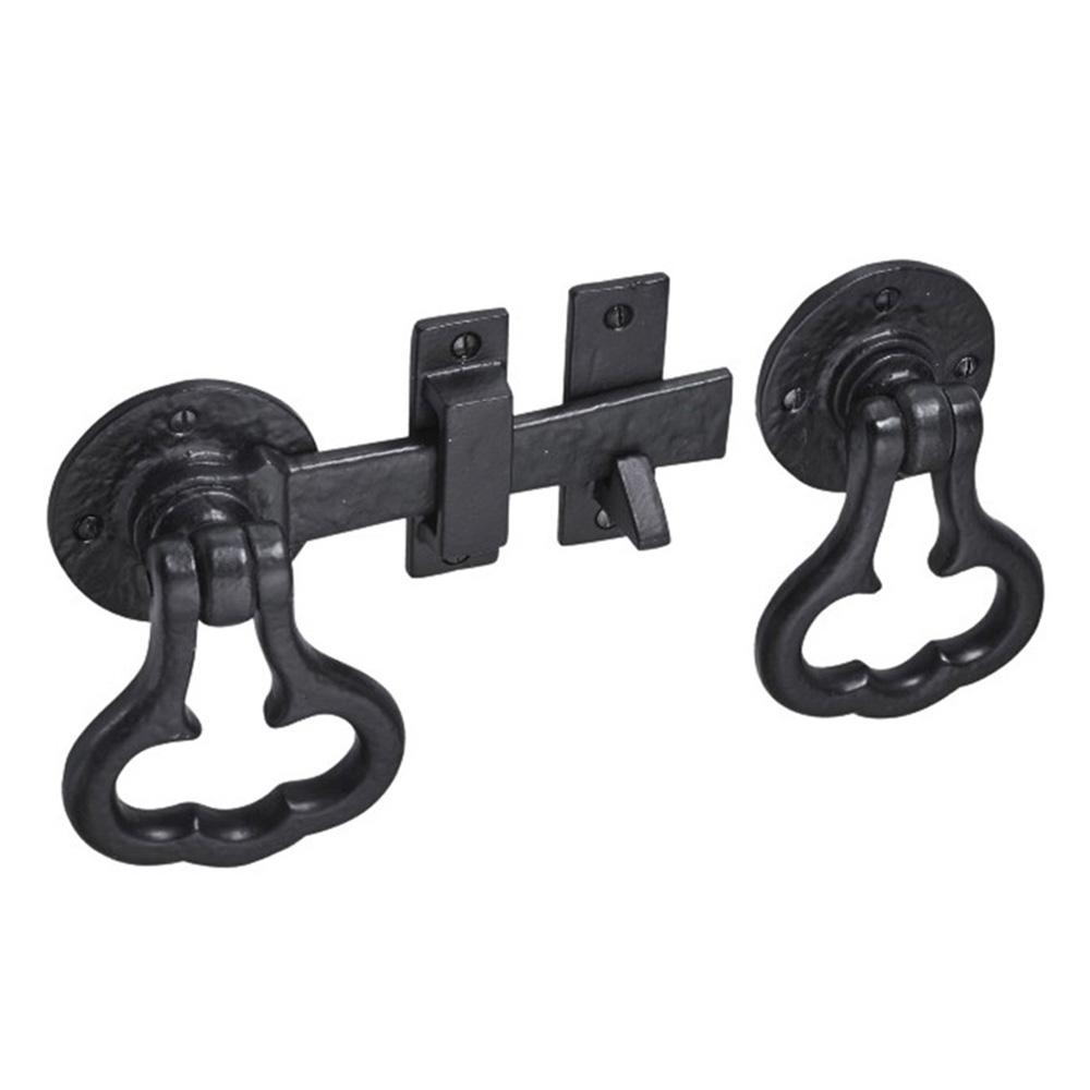 SpiraBrass Cottage Ring 6 inch Gate Latch - Black