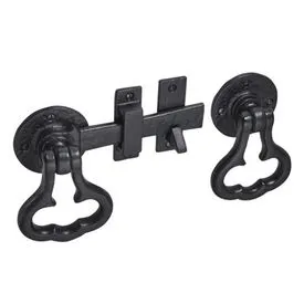 SpiraBrass Cottage Ring 6 inch Gate Latch - Black