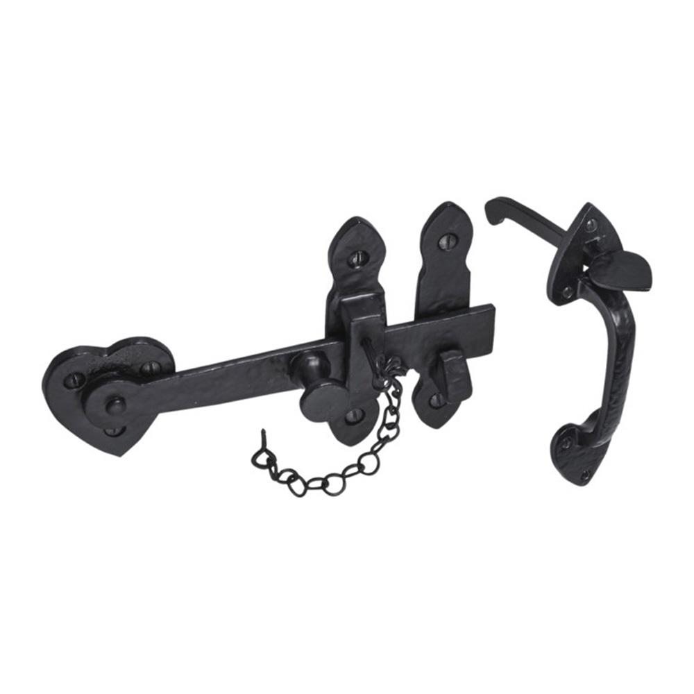 SpiraBrass Cottage Thumb Latch Set - Black