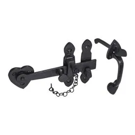 SpiraBrass Cottage Thumb Latch Set - Black