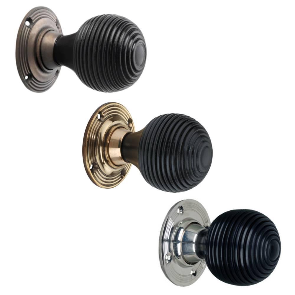 SpiraBrass Ebonised Beehive Mortice Door Knob