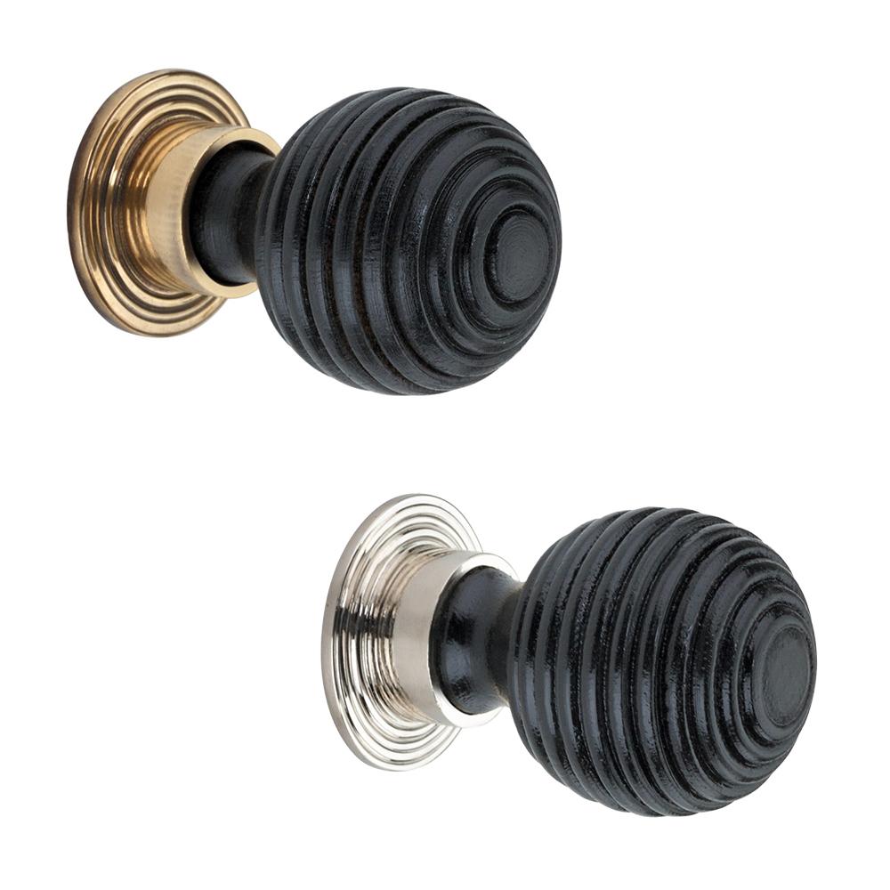 SpiraBrass Ebonised Preston Cupboard Door Knob