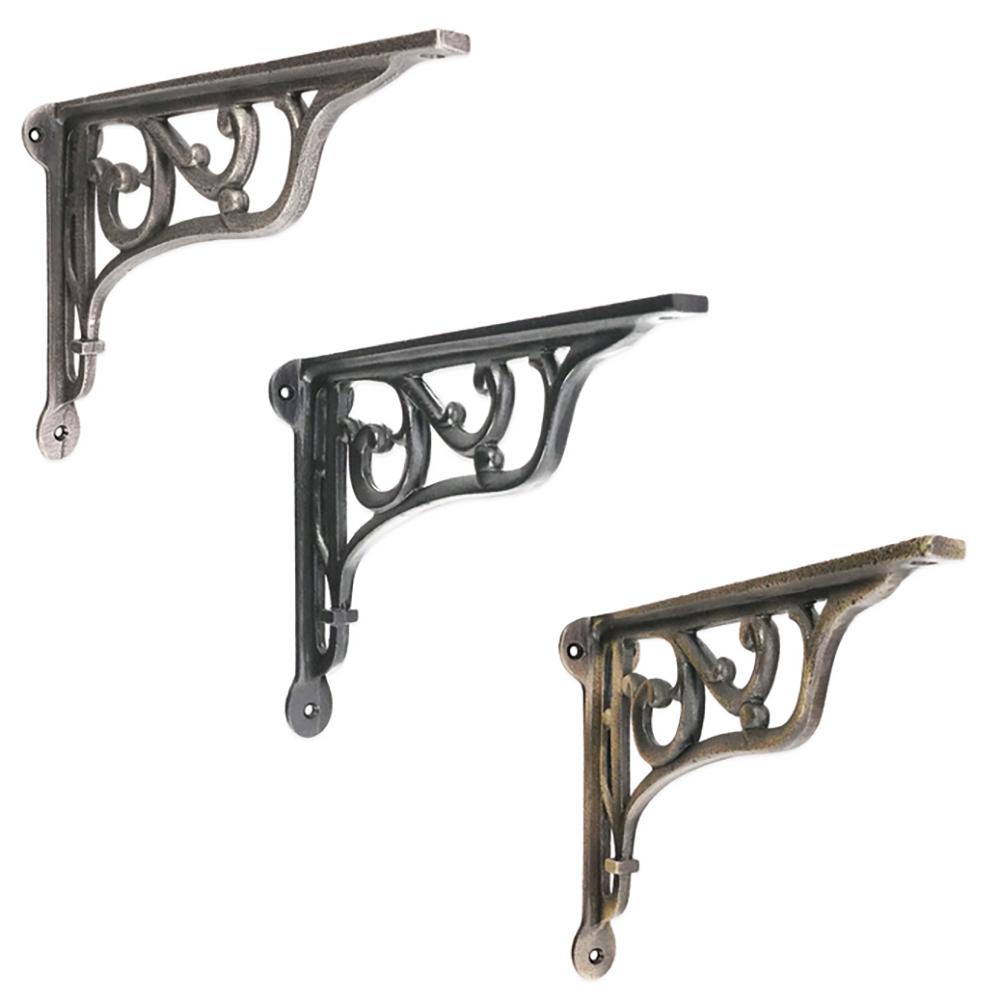 SpiraBrass Edwardian Scroll Shelf Bracket Pack of 2