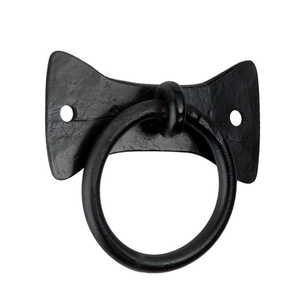 SpiraBrass Flamingo Ring Drop Door Pull - Matt Black